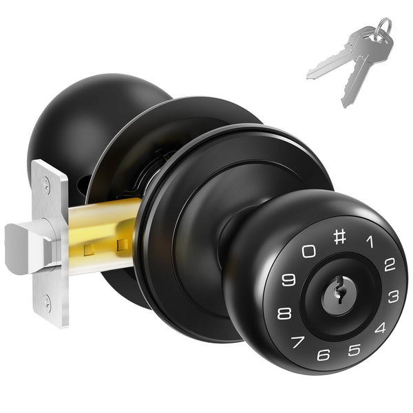 Arpha Keypad Door Knob Keyless Entry Door Lock Auto Lock  Low Battery Warning